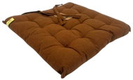 HOME ELEMENTS Quilted seat cushion 40 × 40, washable, brown 1 piece - Pillow Seat