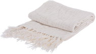 Home Styling Collection Přehoz na postel s třásněmi, 130 × 170 cm, bílý - Přehoz na postel