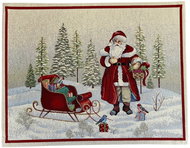 Home of Christmas Christmas placemat with motif 40 × 50 cm, Santa and his sleigh - Placemat