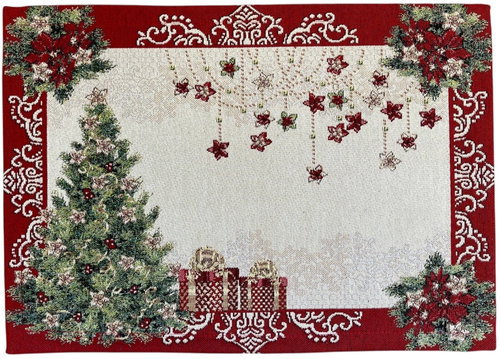 Home of Christmas Christmas placemat with motif 35 × 45 cm, Christmas tree with presents - Placemat - Main image