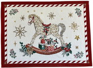 Home of Christmas Christmas jacquard placemat 35 × 45 cm, Rocking Horse - Placemat