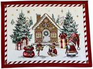 Home of Christmas Christmas jacquard placemat 35 × 45 cm, Christmas gnome - Placemat