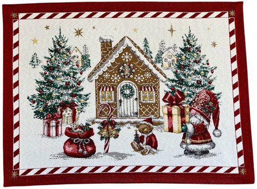 Home of Christmas Christmas jacquard placemat 35 × 45 cm, Christmas gnome - Placemat - Main image