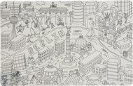 EH Excellent Houseware Prostírání s potiskem měst pro vymalování, 43 × 28 cm - Placemat