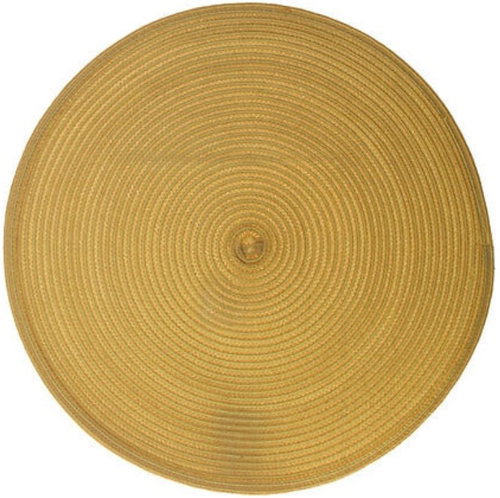 5FIVE Round placemat 38 cm, mustard - Placemat - Main image