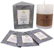 HOME ELEMENTS Vánoční set rustikální svíčka bílá a zelený čaj s příchutí borůvky a bezu - Gift Set