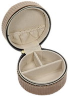 Home Styling Collection Small jewellery box, corduroy 8 cm, beige - Jewellery Box