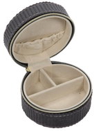 Home Styling Collection Small jewellery box, corduroy 8 cm, black - Jewellery Box