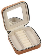 Home Styling Collection Jewellery box, corduroy 12 × 12 × 5 cm, orange - Jewellery Box