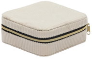 Home Styling Collection Jewellery box, corduroy 12 × 12 × 5 cm, grey - Jewellery Box
