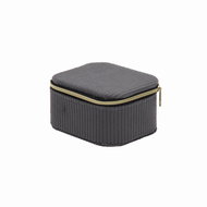 Home Styling Collection Jewellery box, corduroy 11,5 × 9,5 × 6 cm, black - Jewellery Box