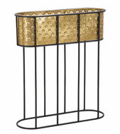 Mauro Ferretti Pot cover on stand, metal lace, height 70 cm - Flower Stand