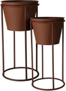 Home Styling Collection Květináče na nohou, s efektem rzi, 2 ks - Stojan na květiny
