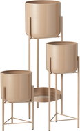 Trends 4 You Loft stand for 4 pots Viko, zinc finish, beige - Flower Stand