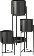 Trends 4 You Loft stand for 4 pots Viko, zinc finish, black - Flower Stand