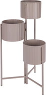 Trends 4 You Loft stand Viko for 3 pots, metal, taupe - Flower Stand