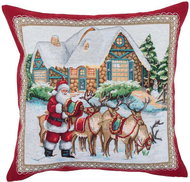 Home of Christmas Reindeer carriage 45 × 45 cm - Pillowcase