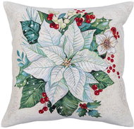 Home of Christmas Poinsettia white 45 × 45 cm - Pillowcase