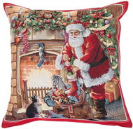 Home of Christmas Santa with gifts 45 × 45 cm, matt - Pillowcase