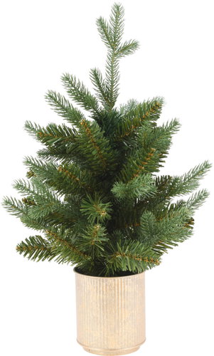 Home Styling Collection, Artificial Christmas tree in gold pot, 45 cm Main image Home Styling Collection, Artificial Christmas tree in gold pot, 45 cm - Christmas Tree - Main image
