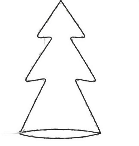 Home Styling Collection, Simple wire figure with LED decoration, 34 cm, battery - Christmas Tree - Main image