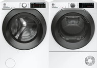 HOOVER HW4 37AMBC7/1-S + HOOVER ND4 H7A2TCBEX-S H-DRY 500 Slim - Washer Dryer Set