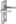 Door handle Austin 36 mm plate F9 steel /8 mm, PZ92/ door 67-72 mm