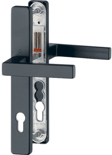 Hoppe Austin 36 mm plate F9714M black matt /8 mm, PZ92/ door 67-72 mm - Door Fittings - Main image