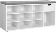 Songmics Shoe rack with bench and drawer Vasagle Tery white - Shoe Rack