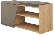 Houseland Fiona oak sapphire/mocha - Shoe Rack