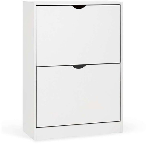 House 5 Escondido 2 Sections, White - Shoe Rack - Main image