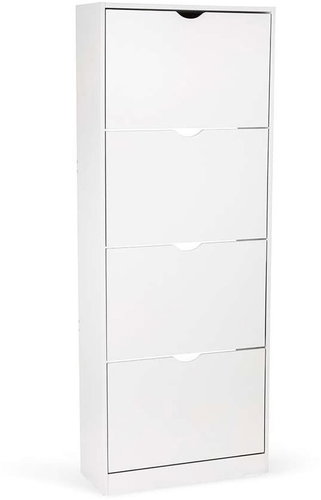 House 5 Escondido 4 compartments, white - Shoe Rack - Main image