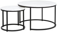 Signal Meble Konferenční stolek Dion, set 2, bílý mramor / černý - Coffee Table