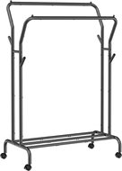 Houseland Mobile clothes rack Juraj, black - Clothes Hanger