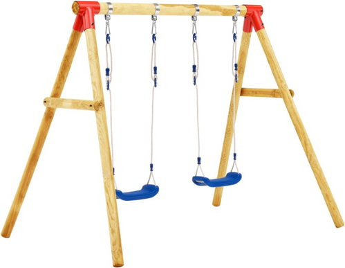 Swing set 230 x 130 x 166 cm pine wood - Swing - Main image