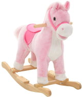 Rocking plush horse 65 x 32 x 58 cm pink - Rocking Horse