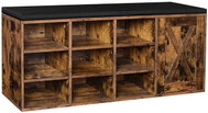 Houseland Vasagle Dima, brown - black - Shoe Rack