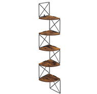 Houseland Vasagle Raplho corner wall shelf, brown/black - Shelf