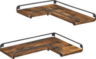 Shelf Houseland Set of corner shelves Vasagle Primino 2 pcs brown - Police