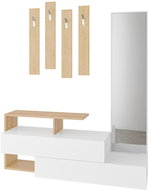 Houseland Ramda white \ natural oak - Hall Set