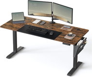 Houseland VASAGLE FORAL corner, electric, adjustable, 160 cm, brown-black - Writing Desk