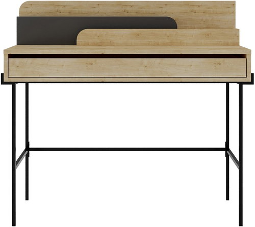 Houseland LEILA natural oak/anthracite - Writing Desk - Main image
