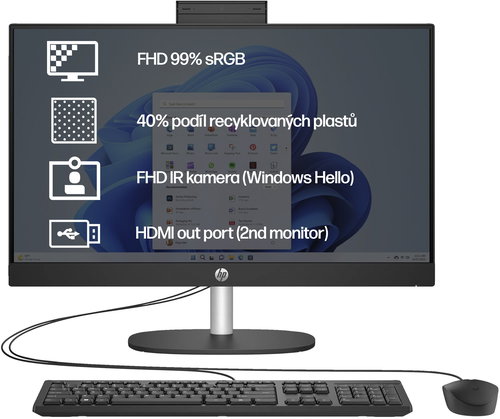 HP 24-cr0001nc Black - All In One PC - Main image