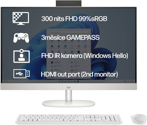 HP 27-cr0013nc White - All In One PC - Main image