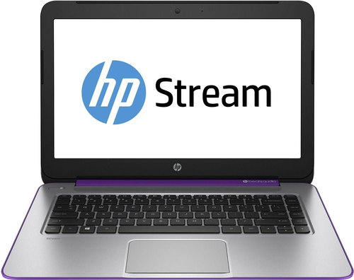  HP Stream 14-z010nc Natural Silver + Neon Purple  - Laptop - Main image