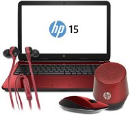 HP 15-r150nc Flyer Red + myš + slúchadlá + reproduktor - Notebook