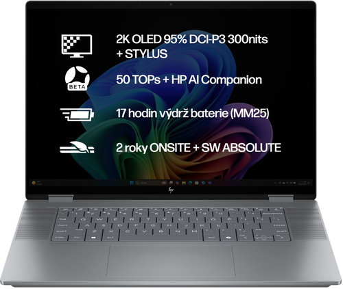 HP OmniBook X Flip AI 16-ar0001nc Meteor Silver Hlavný obrázok HP OmniBook X Flip AI 16-ar0001nc Meteor Silver - Tablet PC - Hlavný obrázok