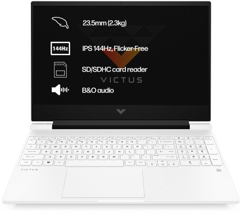 VICTUS by HP 15-fa0020nc Ceramic white Main image VICTUS by HP 15-fa0020nc Ceramic white - Gaming Laptop - Main image