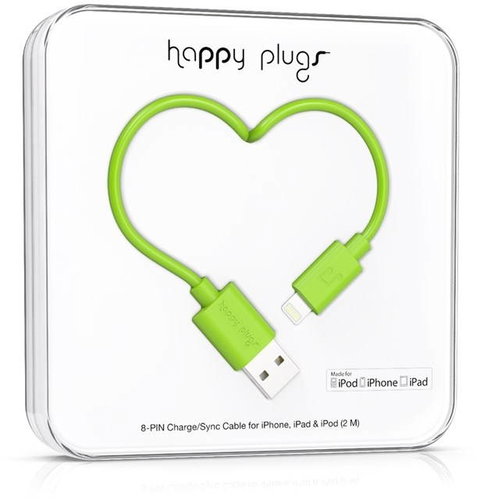 Happy Plugs Lightning Green - Data Cable - Main image
