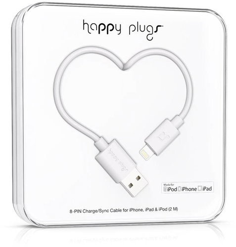 Happy Plugs Lightning White  - Data Cable - Main image